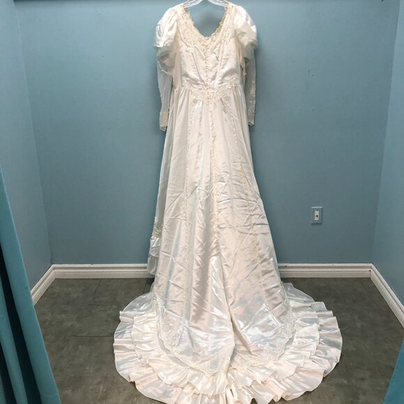 ZOMBIE Dead Corpse Bride, Halloween Wedding Dress, DAMAGED, Vintage Haunting - Picture 7 of 15